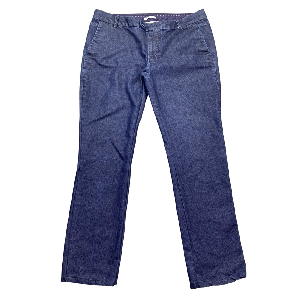 Banana Republic Womens 12 Dark Wash Indigo Classic Trouser Leg Denim Jeans
